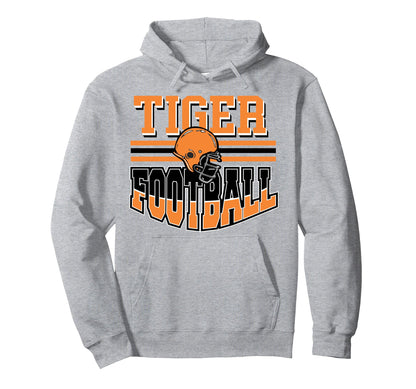 Orange Tiger Football Mom Game Day Hoodie - Graphic Print for Adults - T-Shirt, Sweatshirt, Hoodie