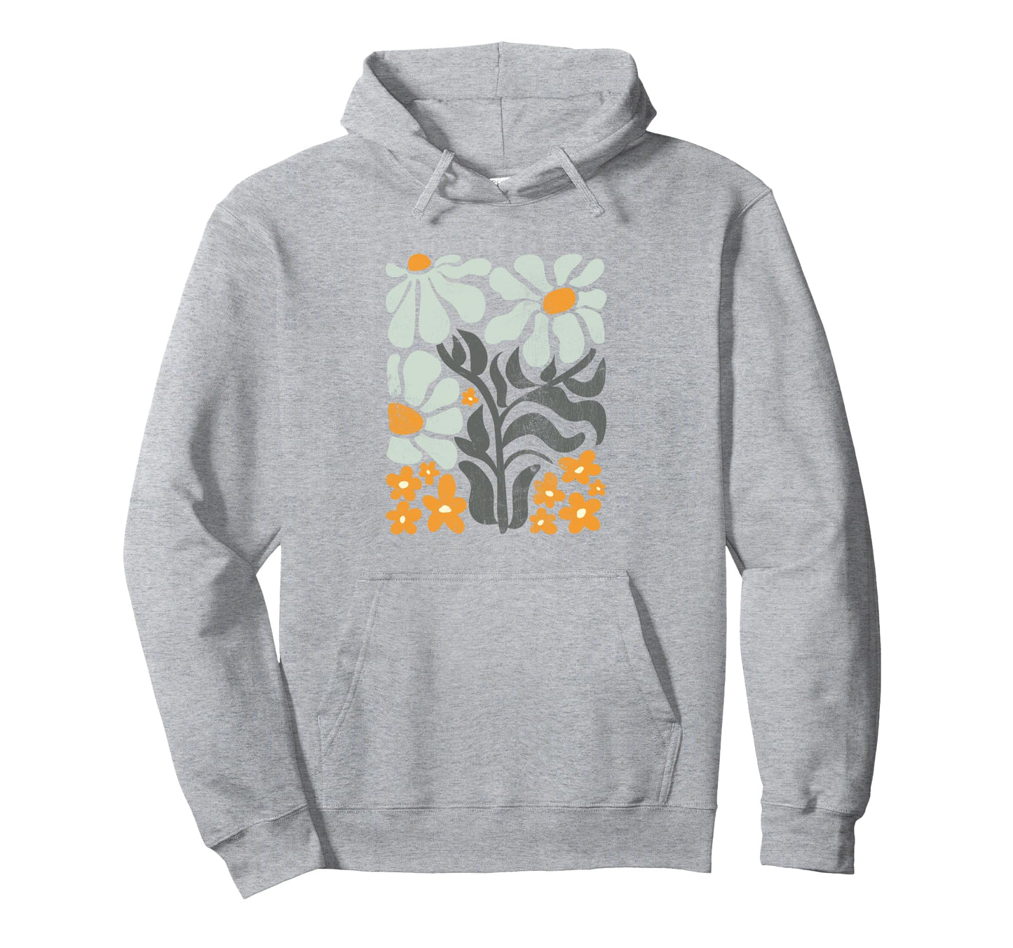 Boho Flowers Abstract Daisies Flower Hoodie - Trendy Graphic Men Women - T-Shirt, Sweatshirt, Hoodie