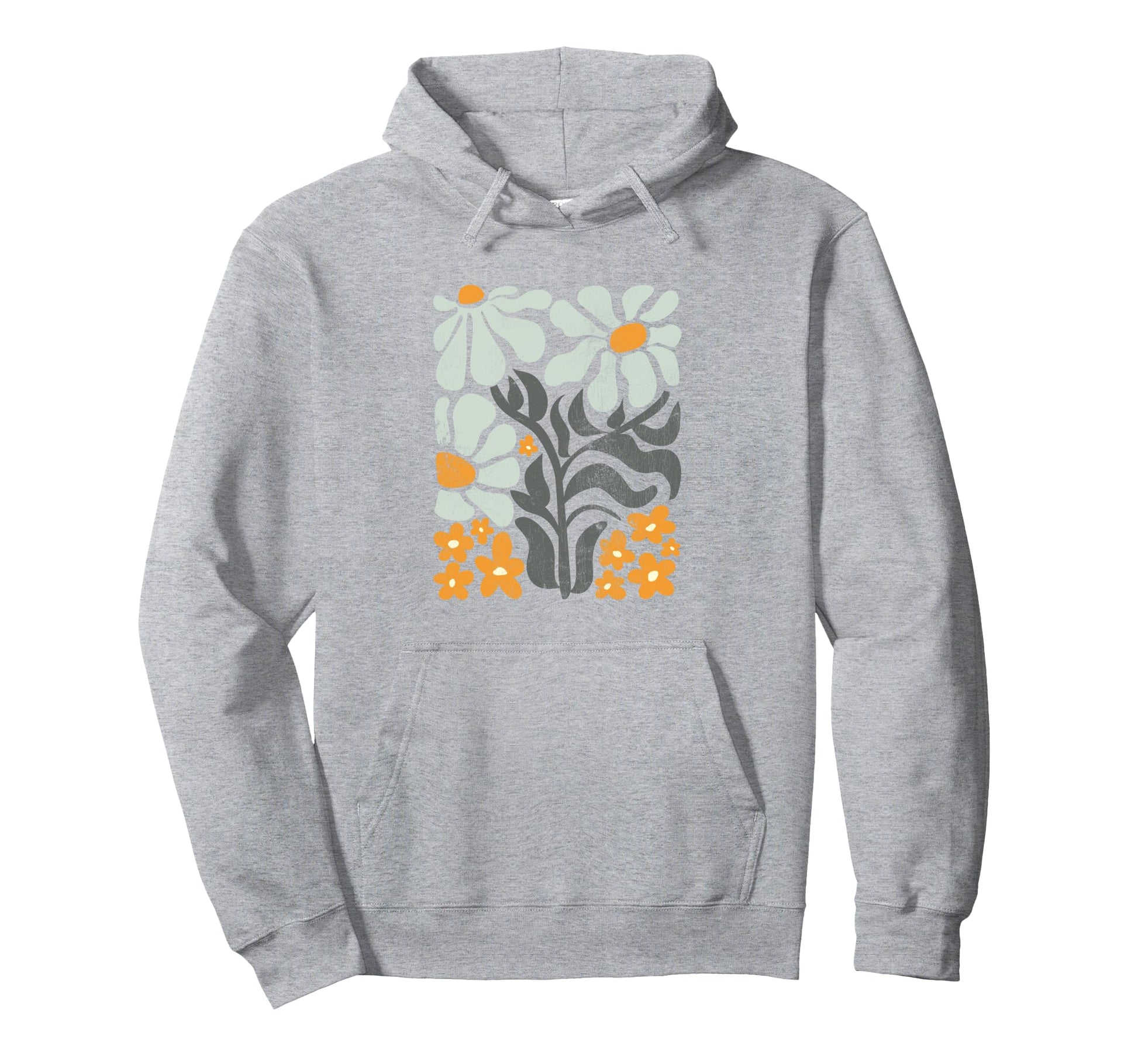 Boho Flowers Abstract Daisies Flower Hoodie - Trendy Graphic Men Women - T-Shirt, Sweatshirt, Hoodie