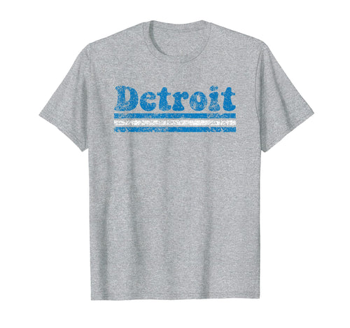 Detroit Michigan Weathered Stripe T-Shirt - Aesthetic Graphic for Adults - T-Shirt, Sweatshirt, Hoodie