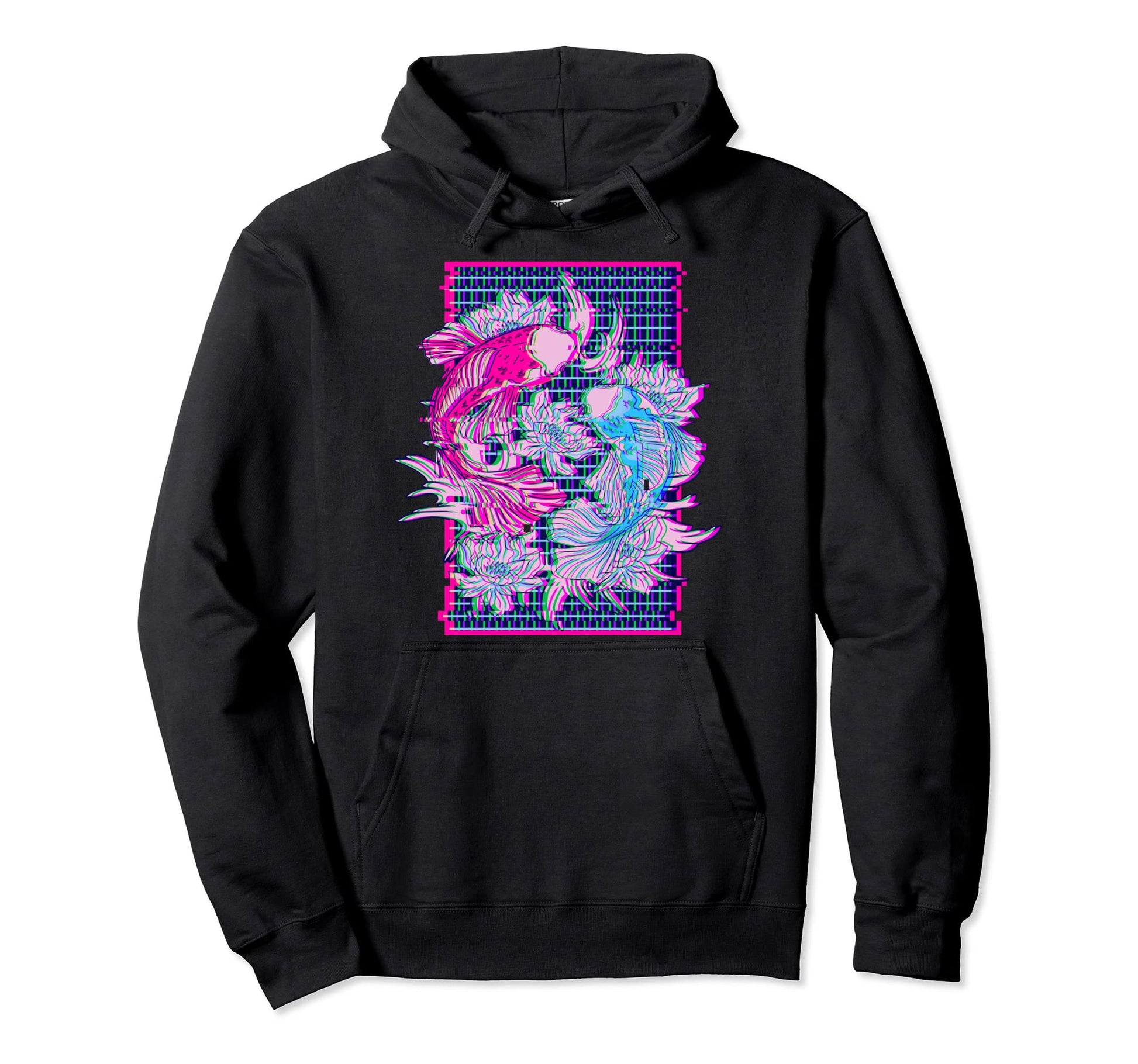 Koi Fish Koi Carp Japanese Vaporwave Hoodie - Graphic Print Unisex - T-Shirt, Sweatshirt, Hoodie