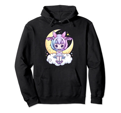 Kawaii Pastel Goth Creepy Anime Moon Hoodie - Aesthetic Graphic Men Women - T-Shirt, Sweatshirt, Hoodie