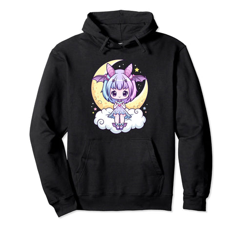 Kawaii Pastel Goth Creepy Anime Moon Hoodie - Aesthetic Graphic Men Women - T-Shirt, Sweatshirt, Hoodie