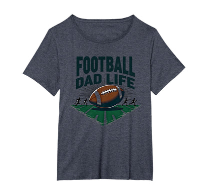 Football Dad Life Proud Father Game T-Shirt - Minimalist Print Men Women - T-Shirt, Sweatshirt, Hoodie