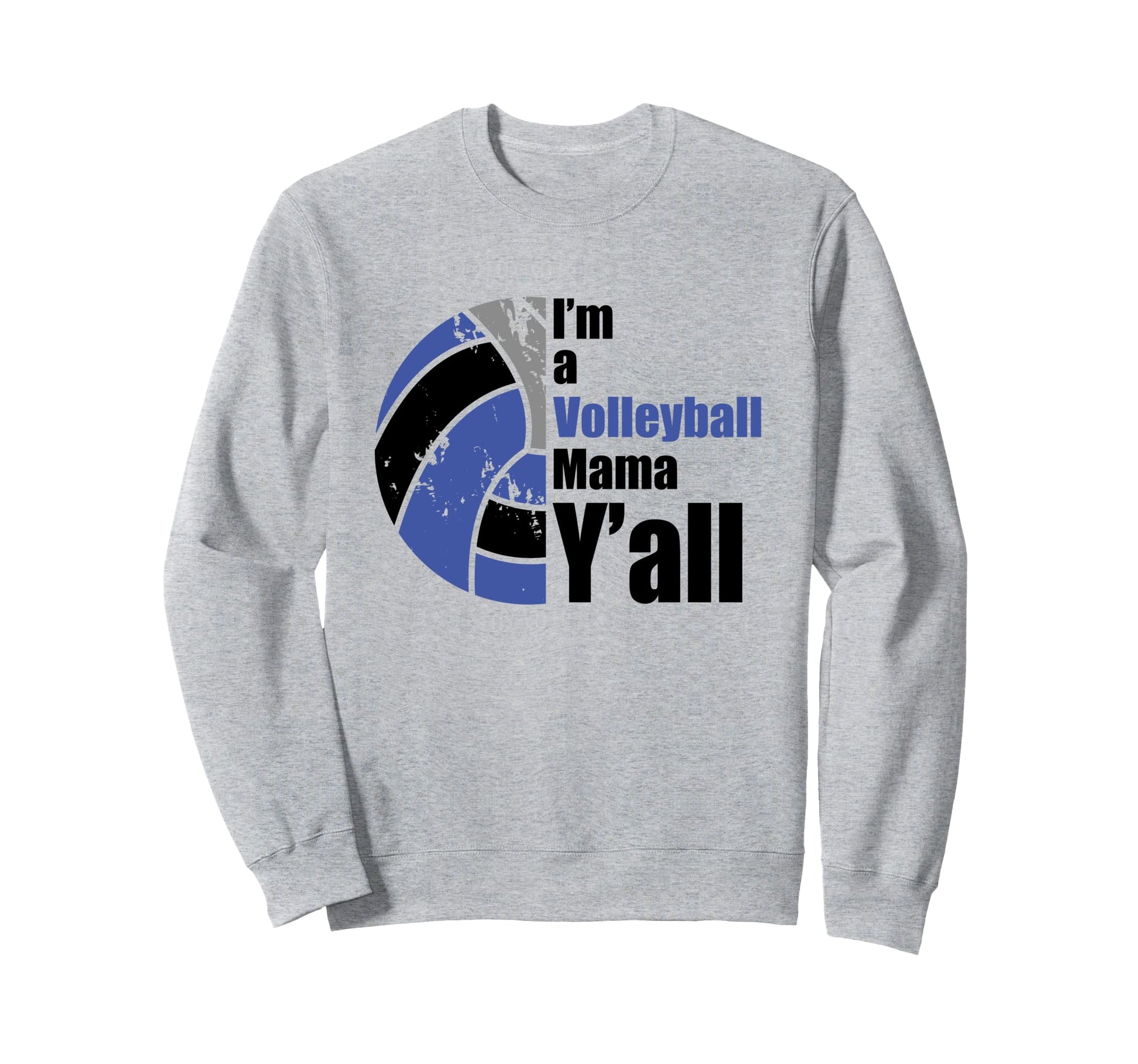 Blue Black Volleyball Mom Funny Sweatshirt - Aesthetic Graphic Men Women - T-Shirt, Sweatshirt, Hoodie