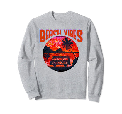 Tropical Sunset Surf Palm Beach Sweatshirt - Custom Art Print Unisex - T-Shirt, Sweatshirt, Hoodie