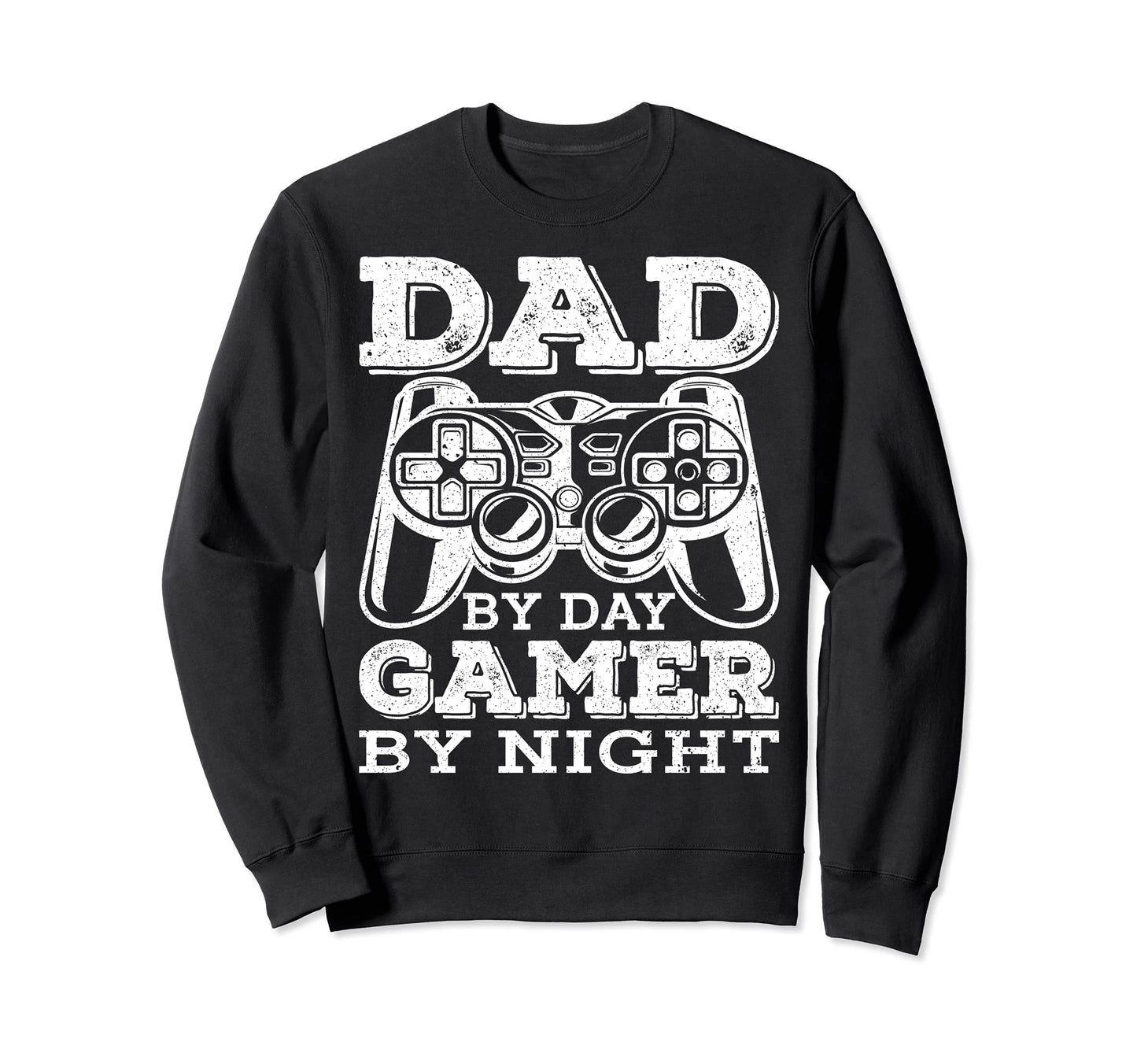 Dad Day Gamer Night Game Console Sweatshirt - Unique Graphic Men Women - T-Shirt, Sweatshirt, Hoodie