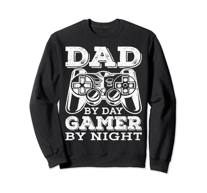 Dad Day Gamer Night Game Console Sweatshirt - Unique Graphic Men Women - T-Shirt, Sweatshirt, Hoodie