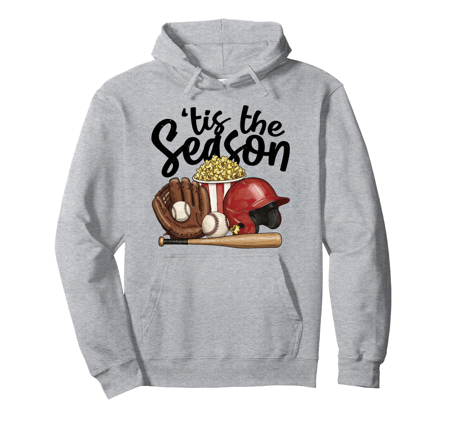 Tis Season Baseball Player Game Day Hoodie - Unique Graphic Men Women - T-Shirt, Sweatshirt, Hoodie