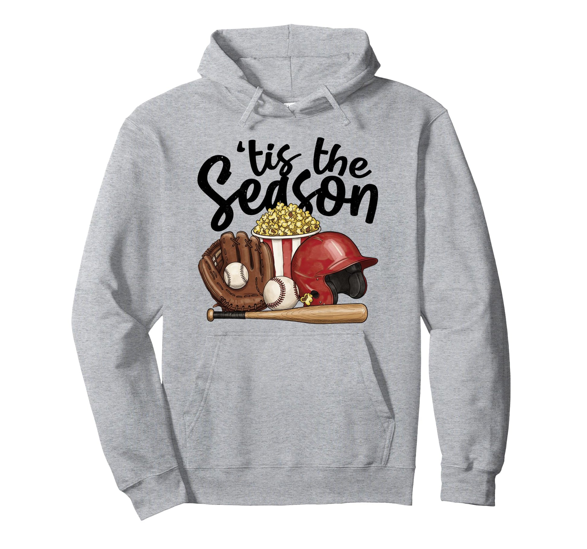 Tis Season Baseball Player Game Day Hoodie - Unique Graphic Men Women - T-Shirt, Sweatshirt, Hoodie
