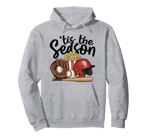 Tis Season Baseball Player Game Day Hoodie - Unique Graphic Men Women - T-Shirt, Sweatshirt, Hoodie
