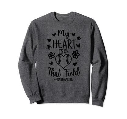 My Heart Is That Field Ballpark Sweatshirt - Minimalist Print Unisex - T-Shirt, Sweatshirt, Hoodie