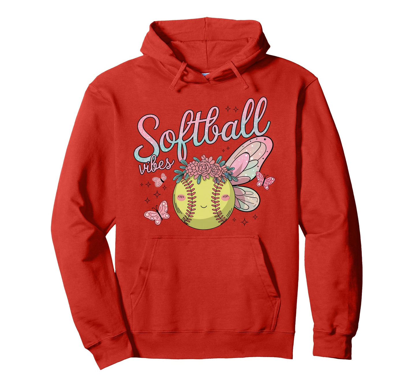Softball Vibes Groovy Game Day Hoodie - Novelty Apparel Men Women - T-Shirt, Sweatshirt, Hoodie