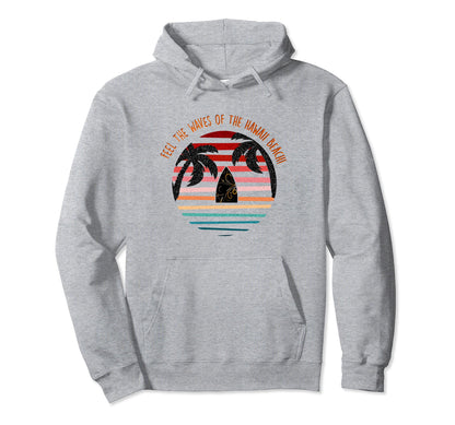 Aloha Spirit Hawaiian Surf Boho Beach Hoodie - Minimalist Print Men Women - T-Shirt, Sweatshirt, Hoodie