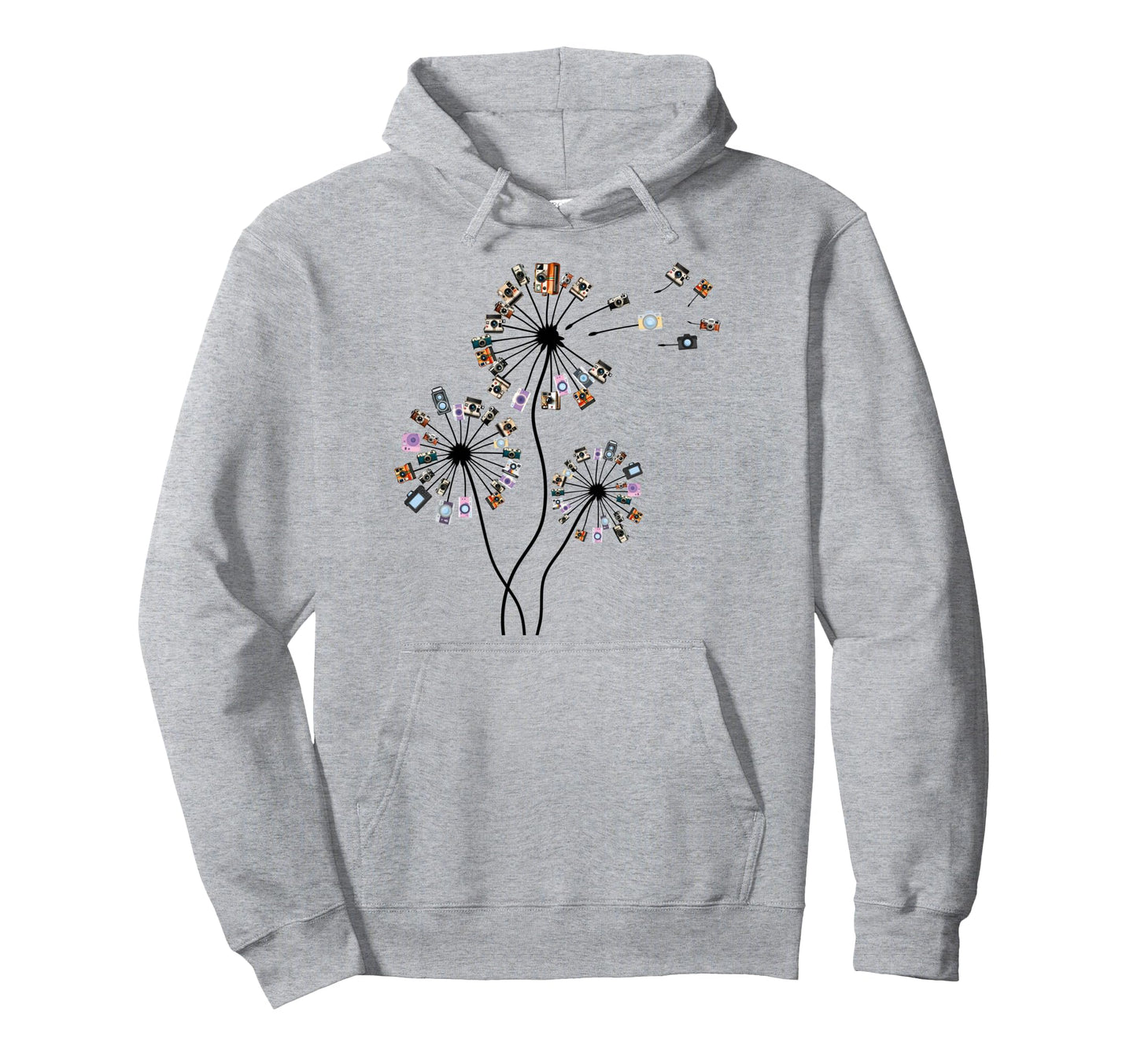 Photographer Camera Dandelion Hoodie - Custom Art Print for Adults - T-Shirt, Sweatshirt, Hoodie