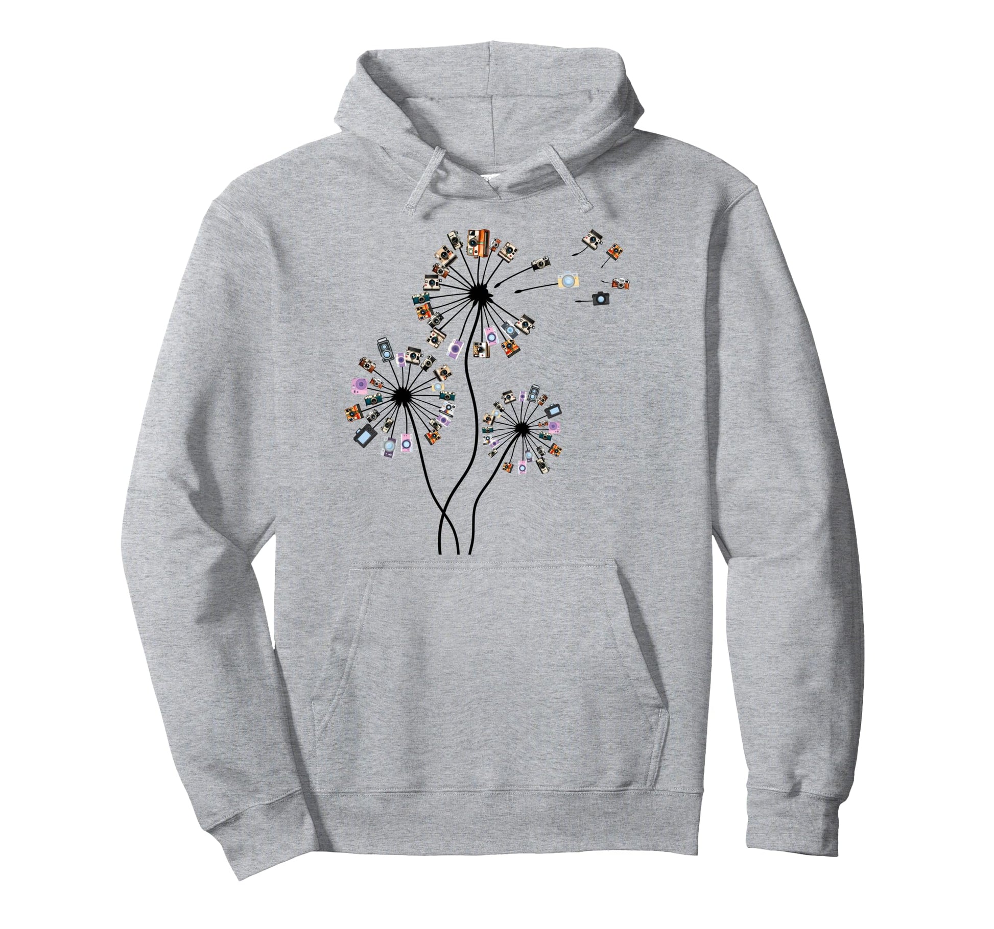 Photographer Camera Dandelion Hoodie - Custom Art Print for Adults - T-Shirt, Sweatshirt, Hoodie