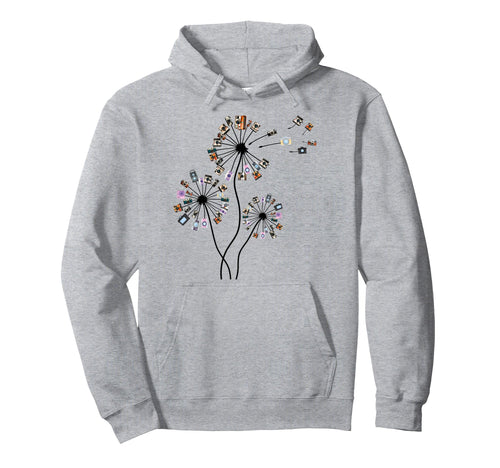 Photographer Camera Dandelion Hoodie - Custom Art Print for Adults - T-Shirt, Sweatshirt, Hoodie