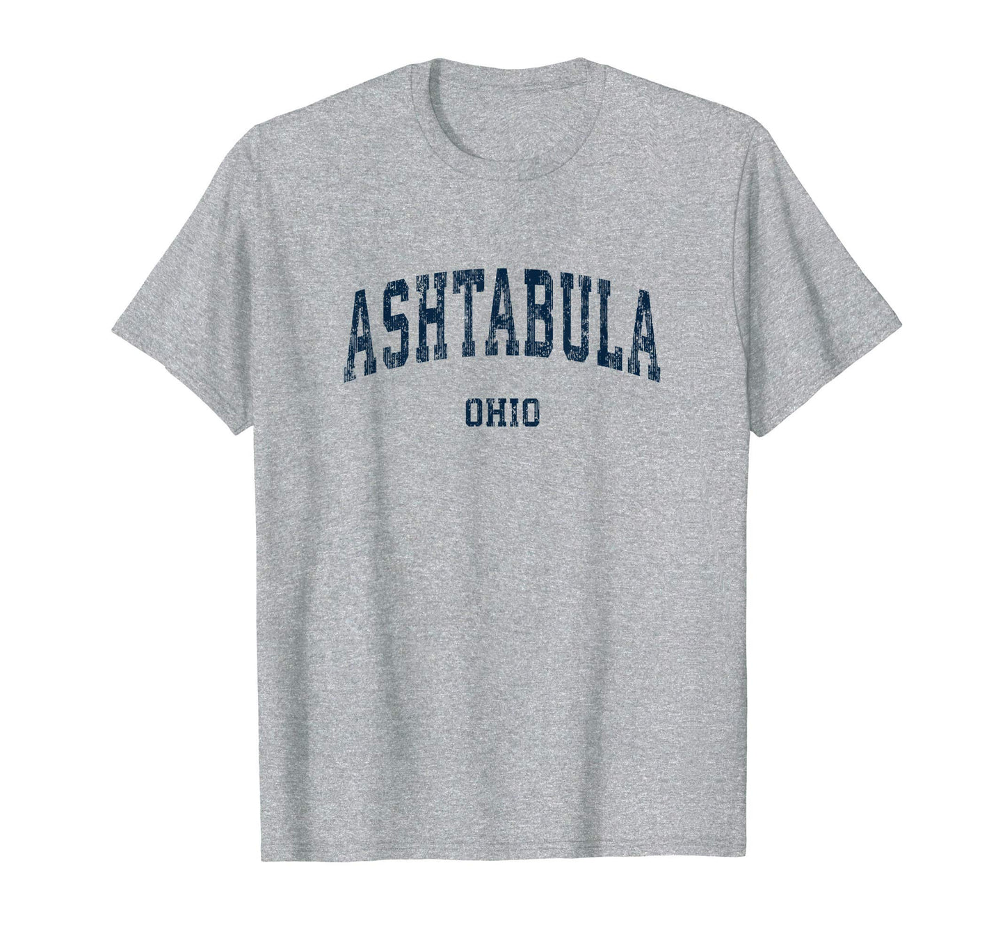 Ashtabula Ohio Oh Varsity Sports Navy T-Shirt - Novelty Apparel for Adults - T-Shirt, Sweatshirt, Hoodie