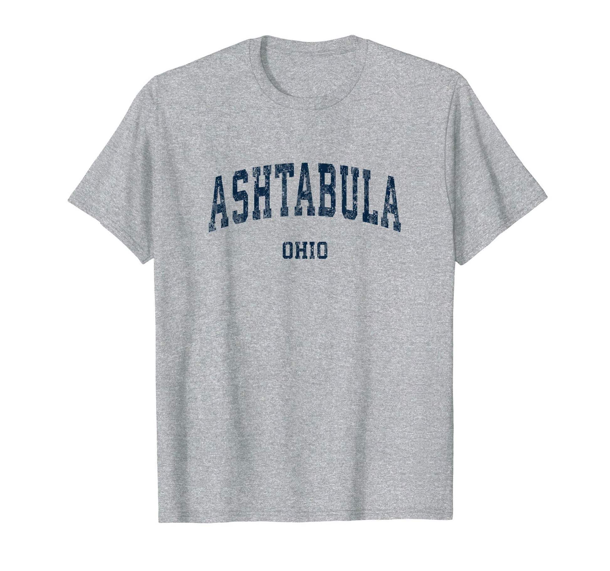 Ashtabula Ohio Oh Varsity Sports Navy T-Shirt - Novelty Apparel for Adults - T-Shirt, Sweatshirt, Hoodie
