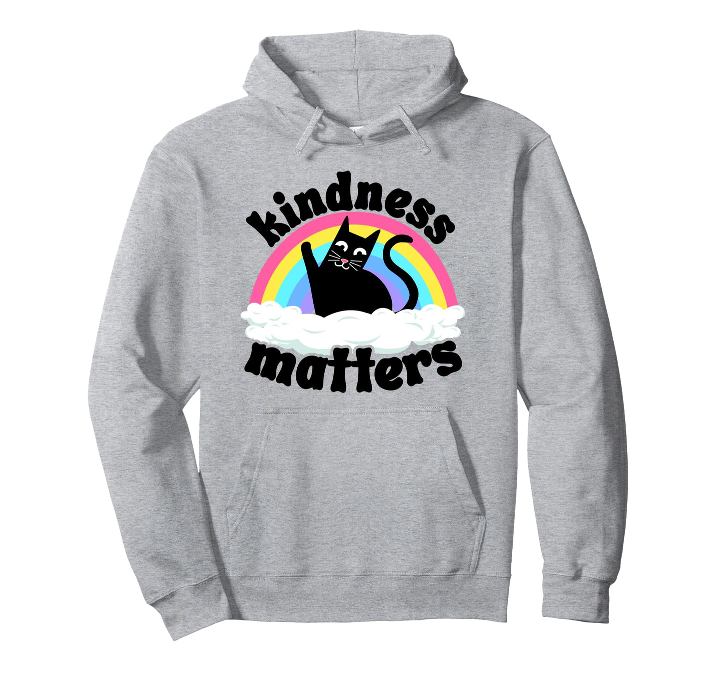 Cat Anti Bullying Rainbow Kindness Hoodie - Unique Graphic for Adults - T-Shirt, Sweatshirt, Hoodie
