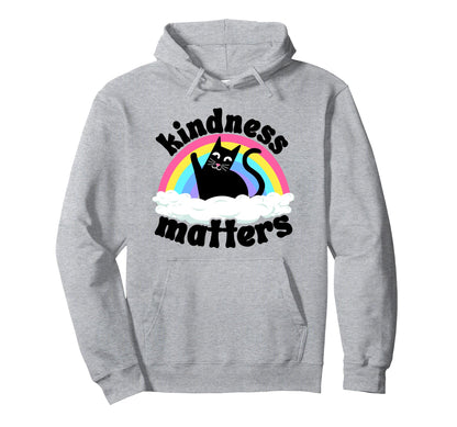 Cat Anti Bullying Rainbow Kindness Hoodie - Unique Graphic for Adults - T-Shirt, Sweatshirt, Hoodie