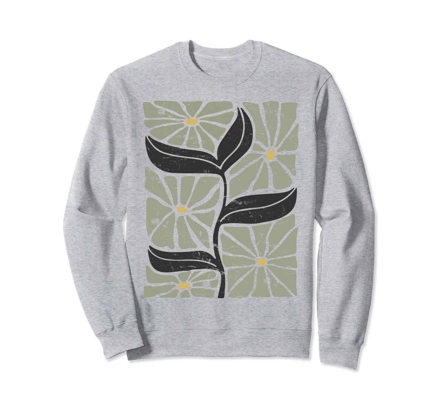 Boho Daisy Flower Botanical Sweatshirt - Unique Graphic for Adults - T-Shirt, Sweatshirt, Hoodie