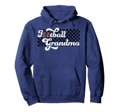 Football Grandma Checkered Game Hoodie - Casual Everyday Wear Unisex - T-Shirt, Sweatshirt, Hoodie
