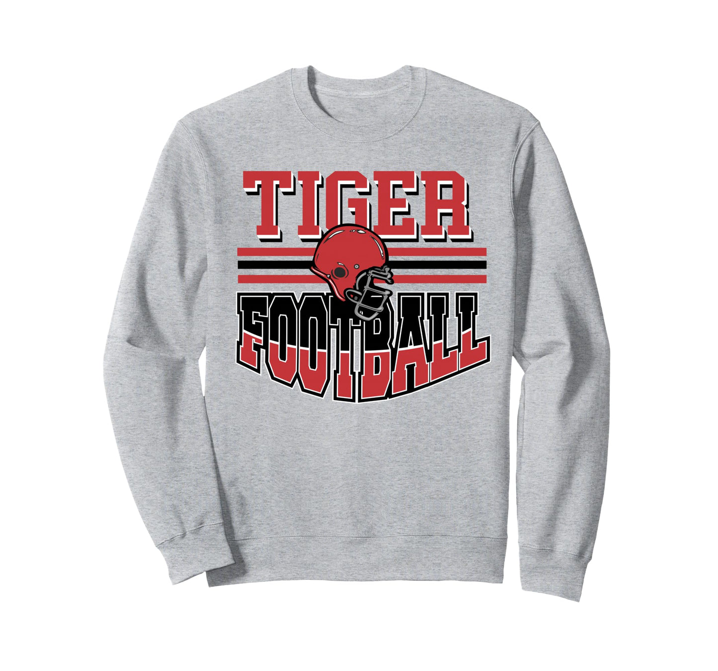Tiger Football Mom Red Game Day Sweatshirt - Minimalist Print for Adults - T-Shirt, Sweatshirt, Hoodie