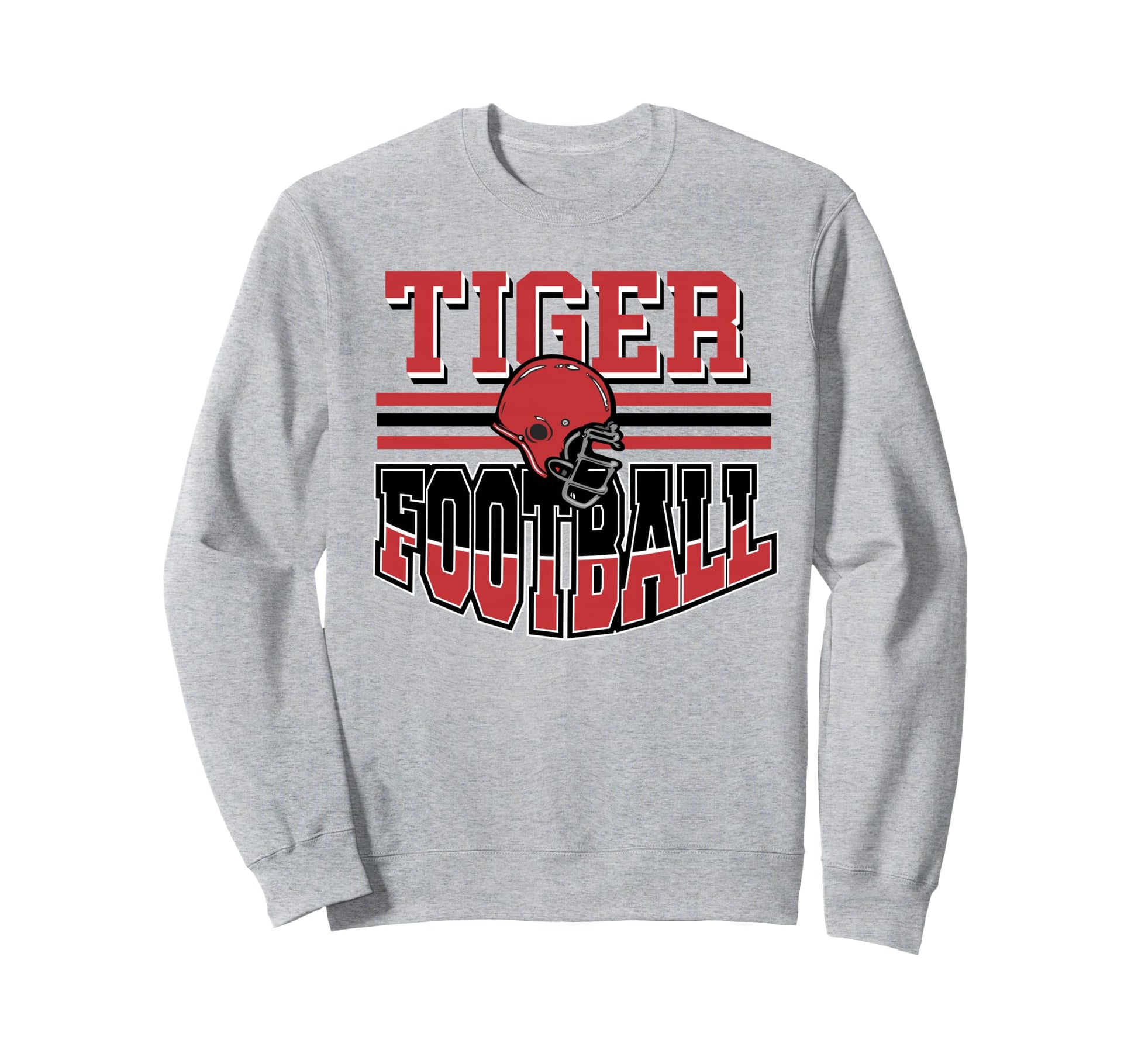 Tiger Football Mom Red Game Day Sweatshirt - Minimalist Print for Adults - T-Shirt, Sweatshirt, Hoodie