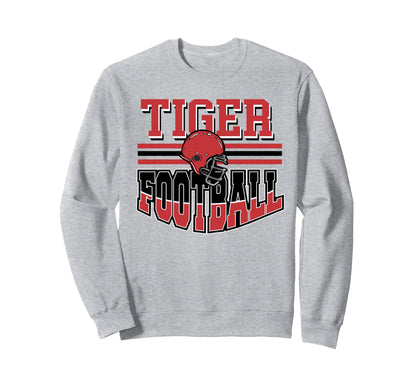 Tiger Football Mom Red Game Day Sweatshirt - Minimalist Print for Adults - T-Shirt, Sweatshirt, Hoodie