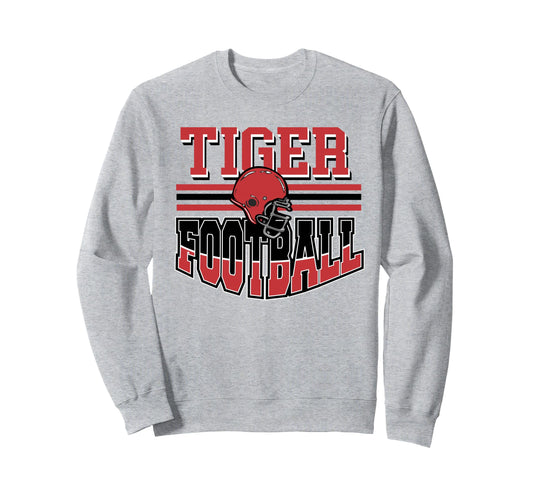 Tiger Football Mom Red Game Day Sweatshirt - Minimalist Print for Adults - T-Shirt, Sweatshirt, Hoodie