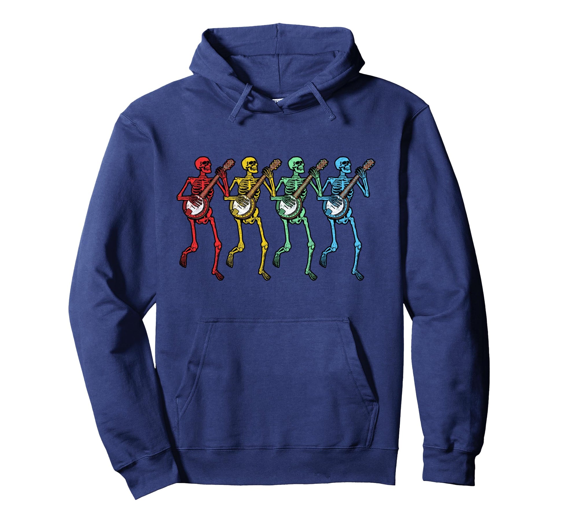 Dancing Rainbow Skeletons Banjos Hoodie - Minimalist Print Men Women - T-Shirt, Sweatshirt, Hoodie