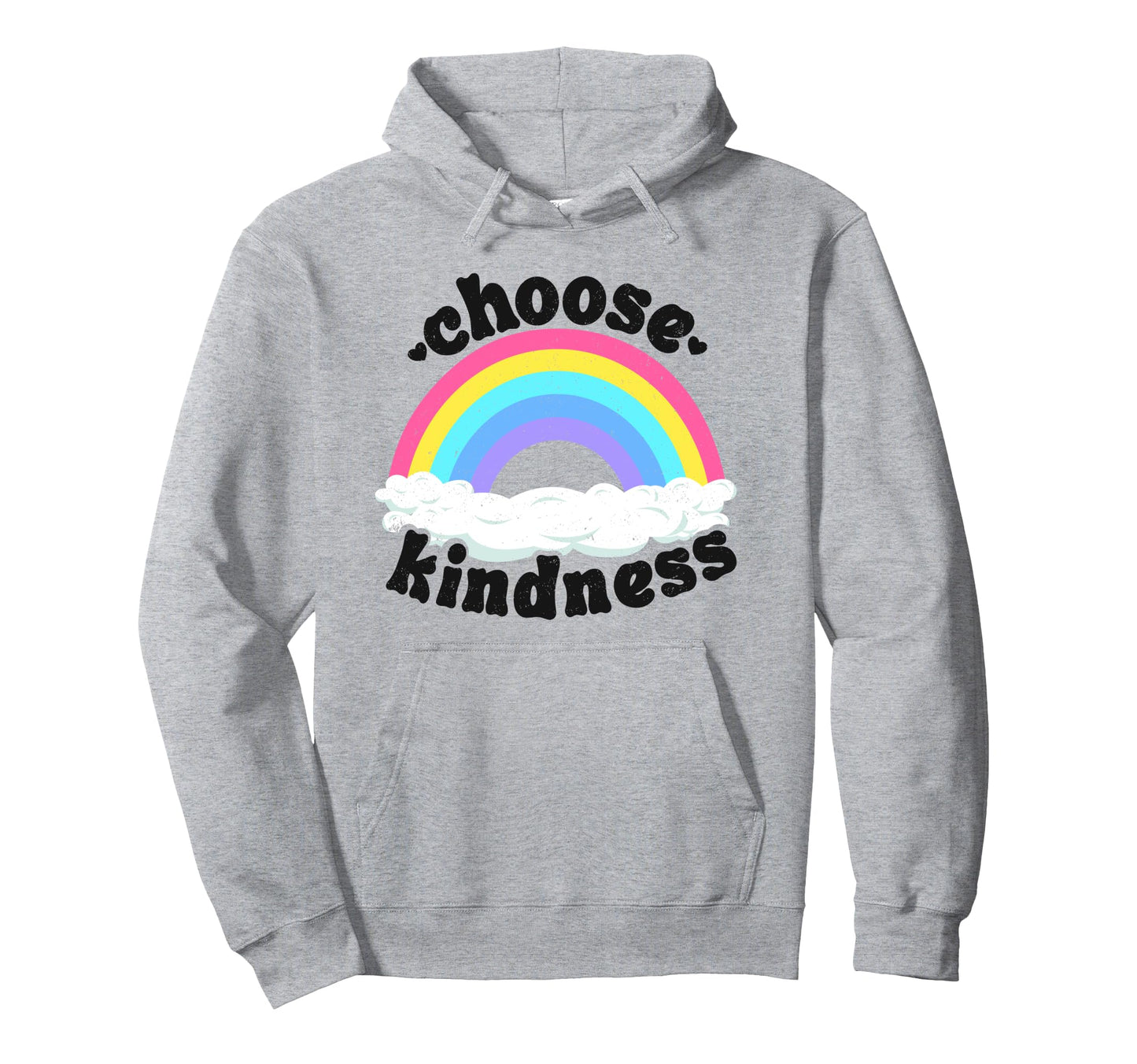 Positive Anti Bullying Rainbow Peace Hoodie - Novelty Apparel for Adults - T-Shirt, Sweatshirt, Hoodie