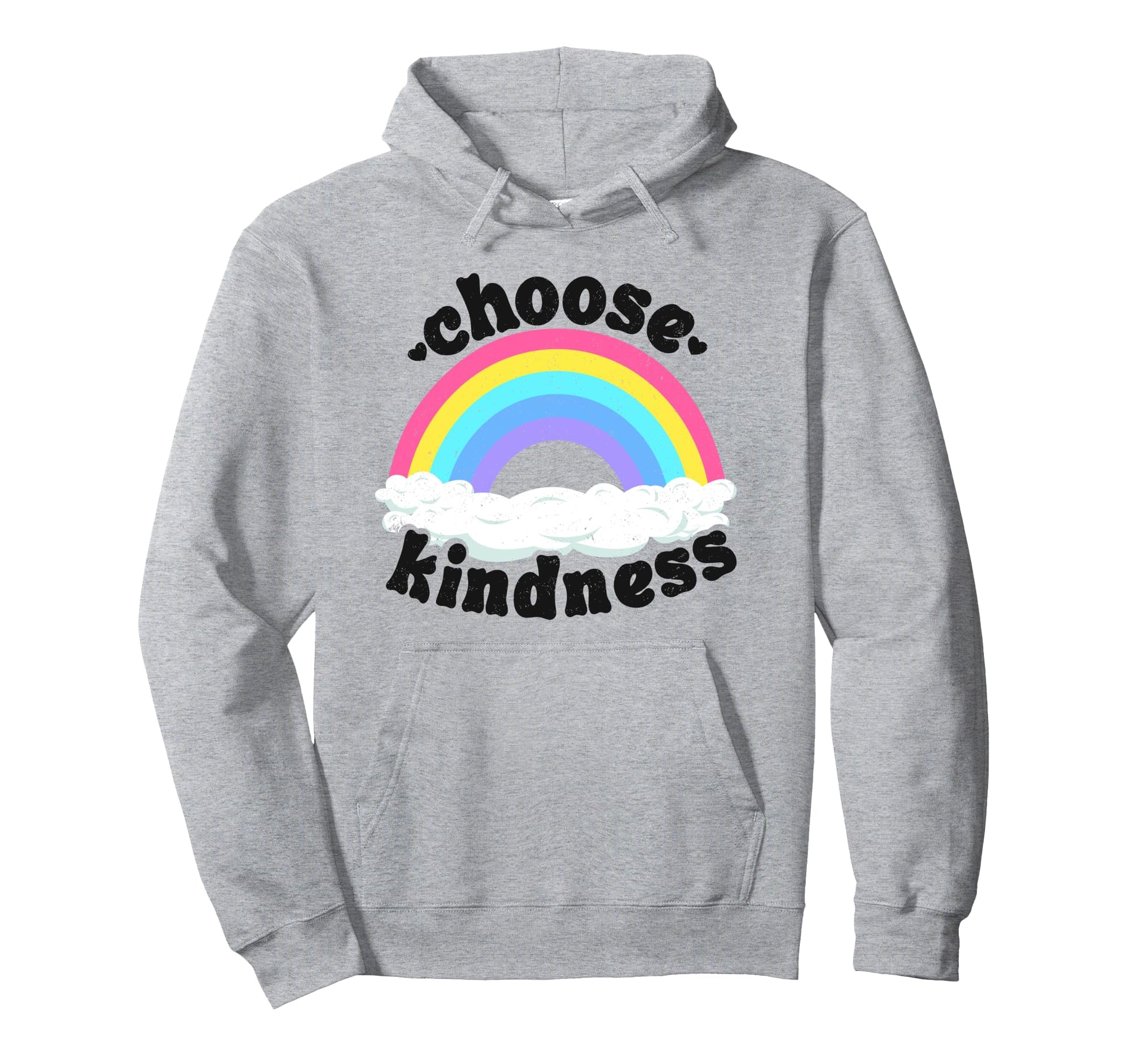 Positive Anti Bullying Rainbow Peace Hoodie - Novelty Apparel for Adults - T-Shirt, Sweatshirt, Hoodie