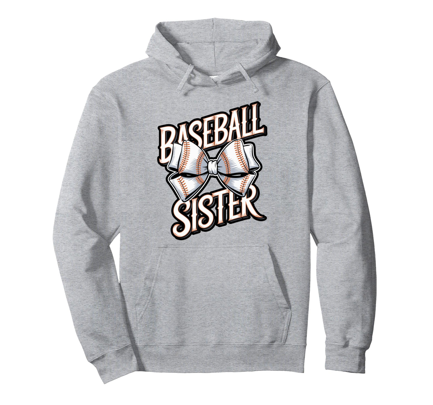 Baseball Sister Bow Sports Hoodie - Streetwear Style Unisex - T-Shirt, Sweatshirt, Hoodie