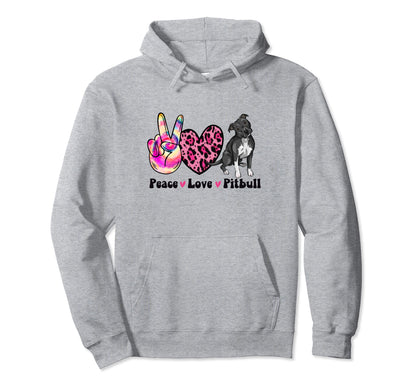 Tie Dye Peace Love Leopard Black Hoodie - Fun Novelty Design for Adults - T-Shirt, Sweatshirt, Hoodie