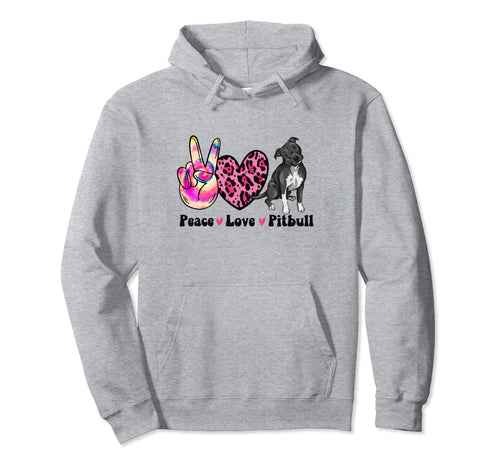 Tie Dye Peace Love Leopard Black Hoodie - Fun Novelty Design for Adults - T-Shirt, Sweatshirt, Hoodie