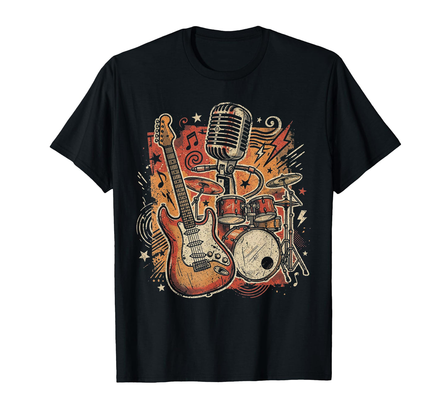 Rock Band Instruments Rock And Roll T-Shirt - Streetwear Style for Adults - T-Shirt, Sweatshirt, Hoodie