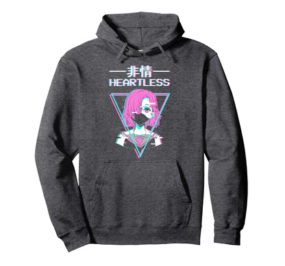 Sad Anime Japanese Vaporwave Aesthetic Hoodie - Custom Art Print Men Women - T-Shirt, Sweatshirt, Hoodie