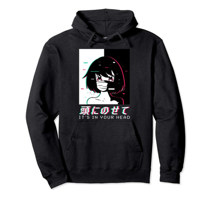 Japanese Aesthetic Vaporwave Waifu Hoodie - Aesthetic Graphic for Adults - T-Shirt, Sweatshirt, Hoodie