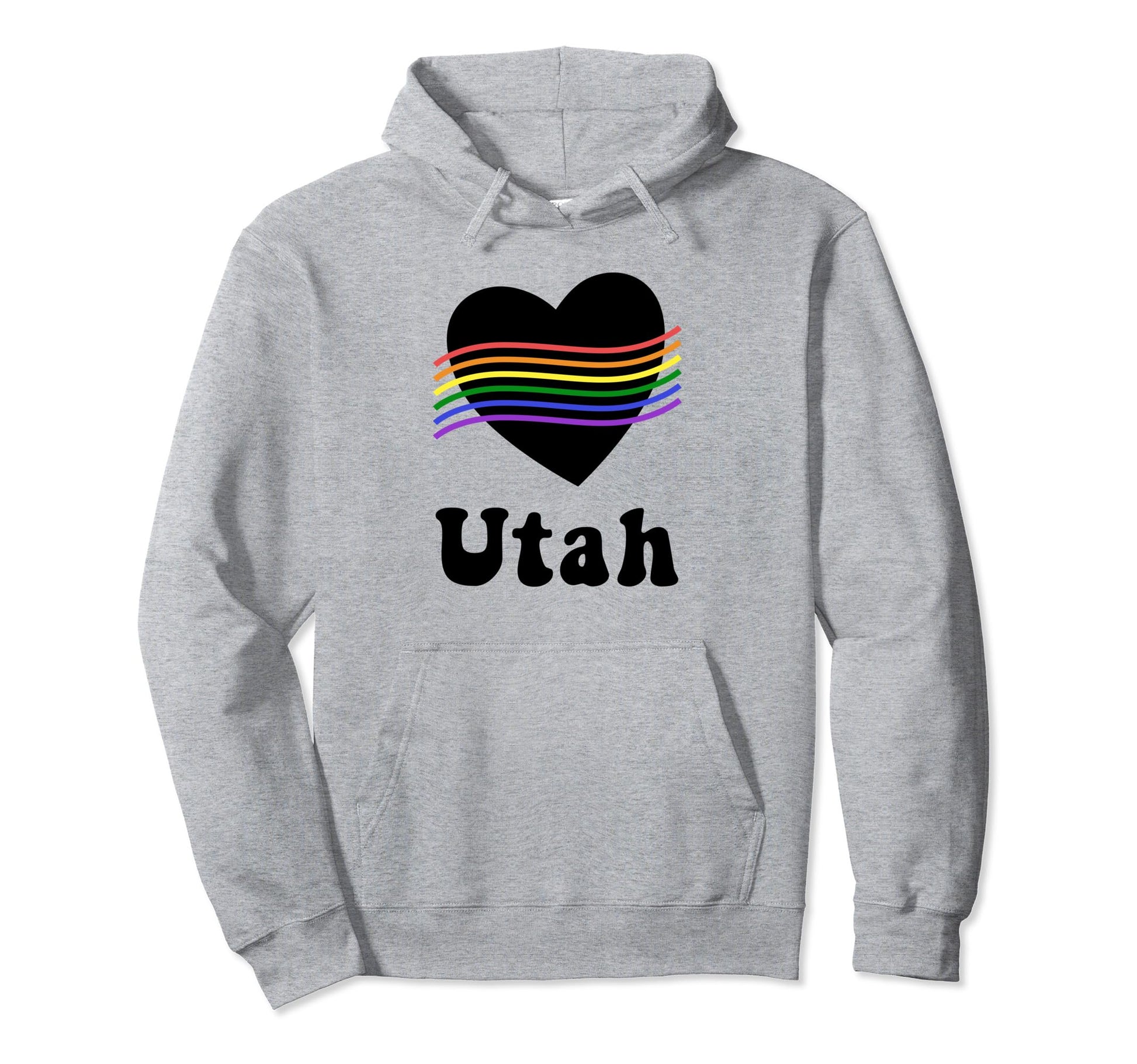 Utah Groovy Gay Pride Rainbow Lgbt Hoodie - Aesthetic Graphic for Adults - T-Shirt, Sweatshirt, Hoodie
