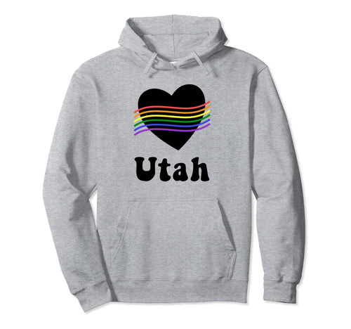 Utah Groovy Gay Pride Rainbow Lgbt Hoodie - Aesthetic Graphic for Adults - T-Shirt, Sweatshirt, Hoodie