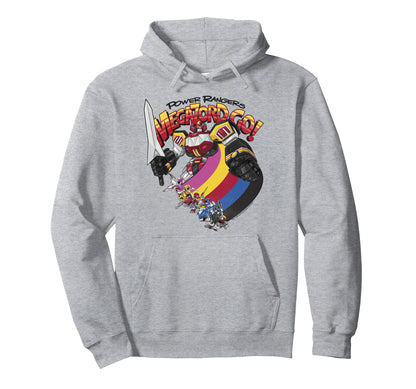 Power Rangers Megazord Go Rainbow Stripe Hoodie - Fun Novelty Design Unisex - T-Shirt, Sweatshirt, Hoodie