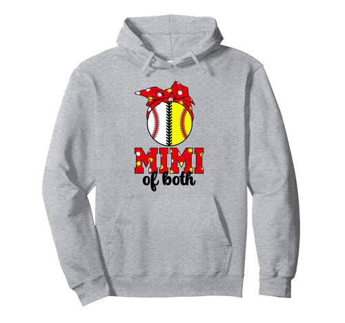 Mimi Both Softball Baseball Mimi Grandma Hoodie - Unique Graphic for Adults - T-Shirt, Sweatshirt, Hoodie