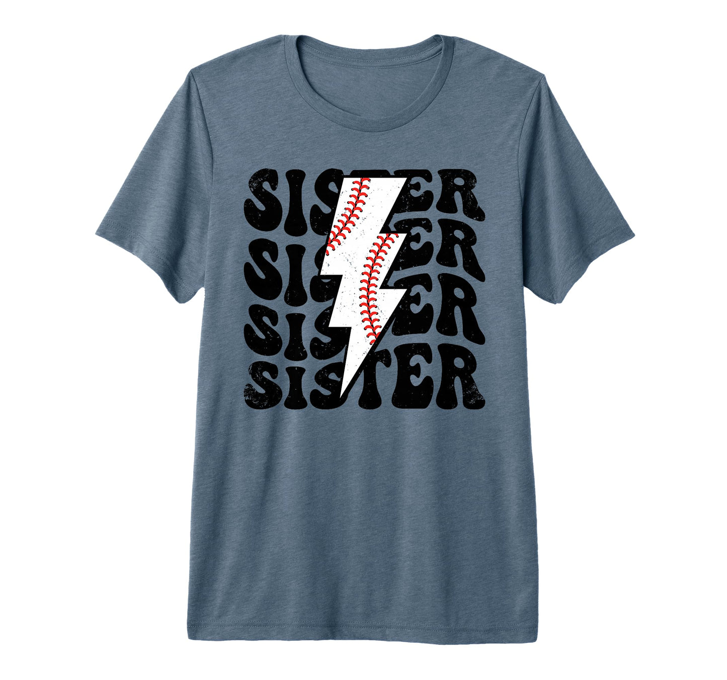 Lightning Groovy Proud Baseball Sister T-Shirt - Minimalist Print Unisex - T-Shirt, Sweatshirt, Hoodie