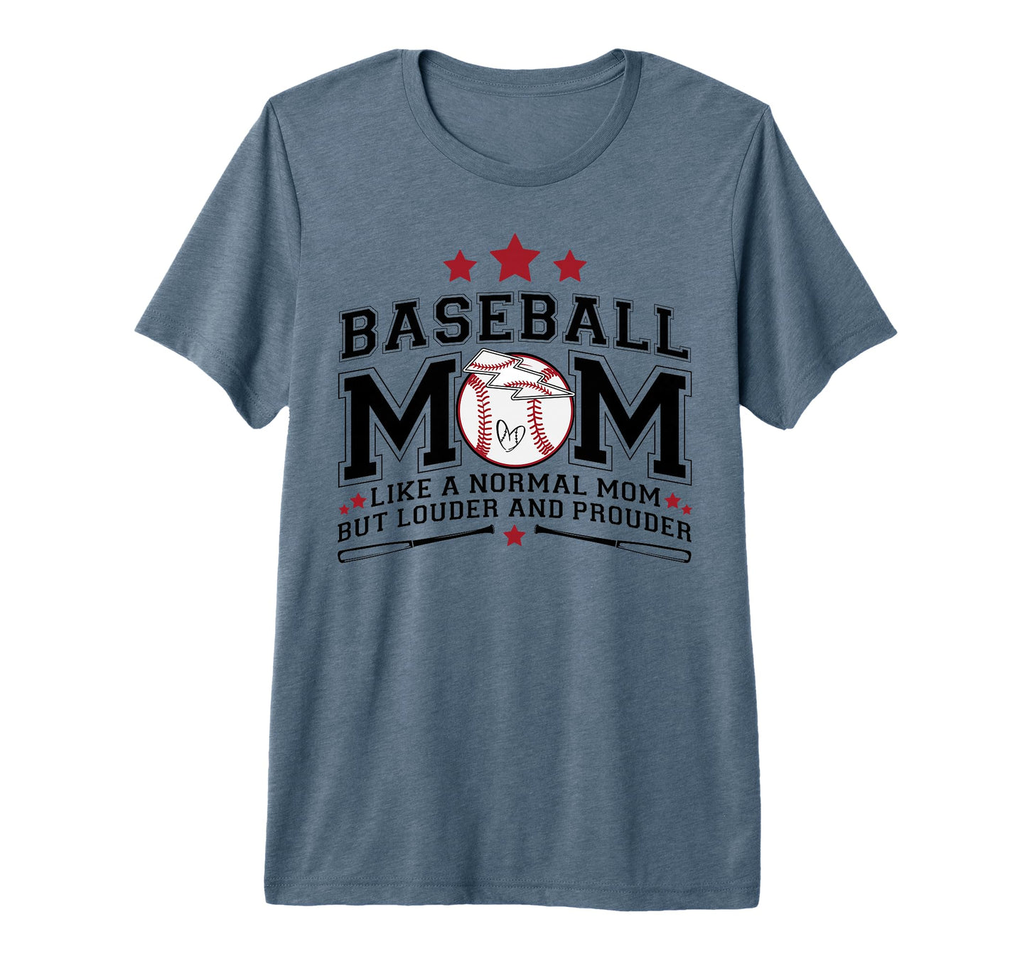 Baseball Mom Louder Prouder Funny T-Shirt - Custom Art Print for Adults - T-Shirt, Sweatshirt, Hoodie