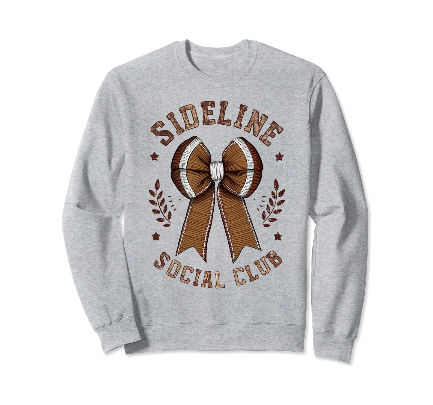 Womens Moms Coquette Bow Football Sweatshirt - Minimalist Print for Adults - T-Shirt, Sweatshirt, Hoodie