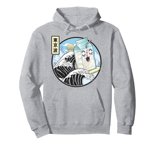 Surfing Milk Carton Kanagawa Wave Hoodie - Casual Everyday Wear for Adults - T-Shirt, Sweatshirt, Hoodie