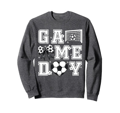 Soccer Game Day Coquette Bow Funny Sweatshirt - Streetwear Style Unisex - T-Shirt, Sweatshirt, Hoodie