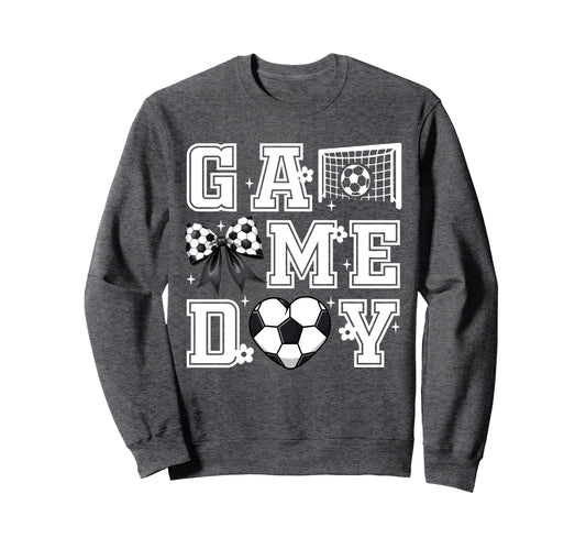 Soccer Game Day Coquette Bow Funny Sweatshirt - Streetwear Style Unisex - T-Shirt, Sweatshirt, Hoodie